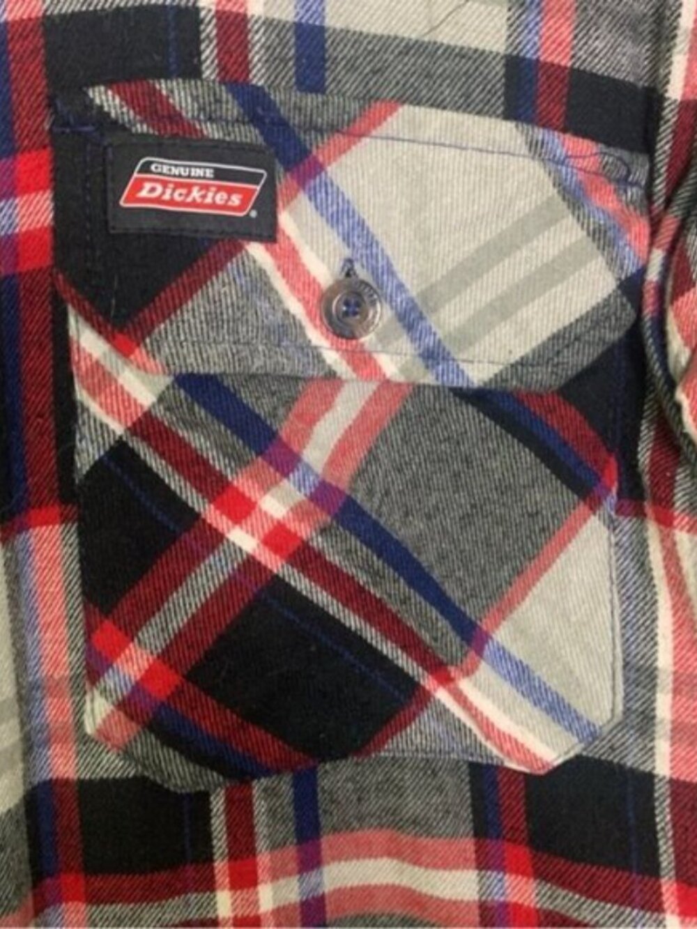 Dickies Plaid Quilted Shirt Jacket Shacket - Picture 5 of 6